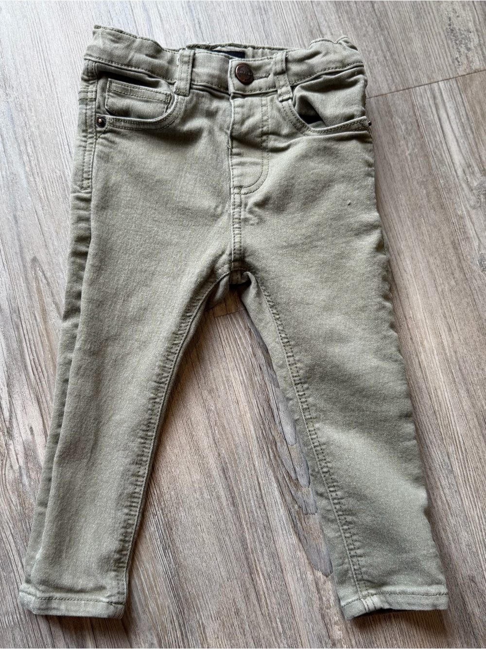 Zara Olive Green Skinny Jean